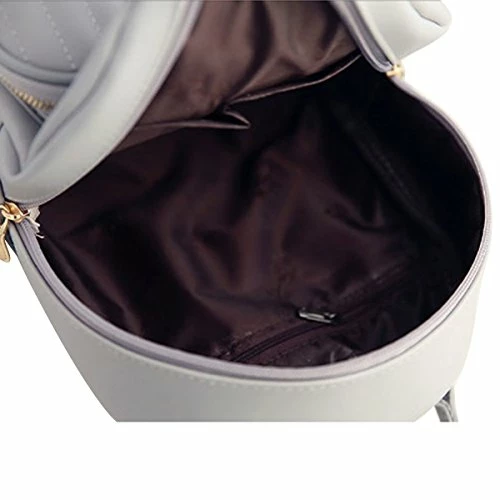 ABage Women's Leather Backpack Purse College School Travel Casual Daypack Handbag, Grey 8 ABage Women's Leather Backpack Purse College School Travel Casual Daypack Handbag, Grey - Image 8