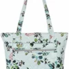 Vera Bradley Performance Twill Small Vera Tote Bag, Seawater Blooms