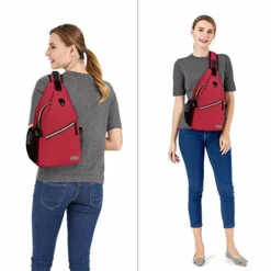 MOSISO Sling Backpack, Multipurpose Crossbody Shoulder Bag Travel Hiking Daypack, Red 8 MOSISO Sling Backpack, Multipurpose Crossbody Shoulder Bag Travel Hiking Daypack, Red -Cole Haan Shop 41PR5fe8YFL