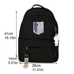 Attack On Titan Backpacks For School For Adults Kids Students Anime Shoulder Bags School Bag Bookbag Daypack Laptop Bags (Black-JJDCBBZ,Size) 13 Attack On Titan Backpacks For School For Adults Kids Students Anime Shoulder Bags School Bag Bookbag Daypack Laptop Bags (Black-JJDCBBZ,Size) -Cole Haan Shop 41Pc3QrzflS