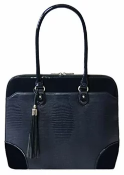 BFB Laptop Totes For Women – 13 Inch Laptop Shoulder Bag – Designer Handmade Handbag - Quality That’s Made To Last – Navy