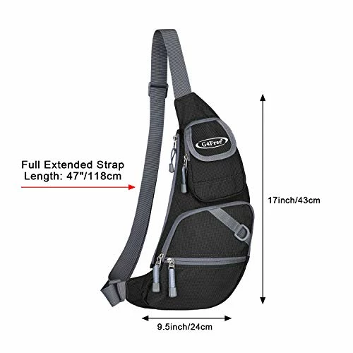 G4Free Black Sling Bag Chest Crossbody Bag Lightweight Sling Backpack One Strap Shoulder Backpack 3 G4Free Black Sling Bag Chest Crossbody Bag Lightweight Sling Backpack One Strap Shoulder Backpack - Image 3
