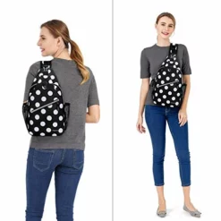 MOSISO Sling Backpack,Travel Hiking Daypack White Dot Rope Crossbody Chest Bag, Black 8 MOSISO Sling Backpack,Travel Hiking Daypack White Dot Rope Crossbody Chest Bag, Black -Cole Haan Shop 41V2Kogfu L