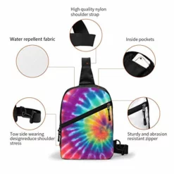 NiYoung Adults And Teen Shoulder Backpack Chest Crossbody Anti-Theft Sling Backpack Chest Bag For Travel Bike Gym, Spiral Tie Dye -Cole Haan Shop 41 WShEHg8L