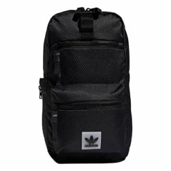 Adidas Originals Utility Crossbody Sling Bag With Water Bottle Sleeve, Black, One Size