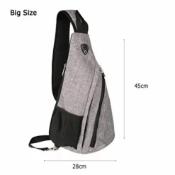 Freewander Nylon Sling Bag Shoulder Back Packs Crossbody Pack Chest Bags Black For Men (Gray) -Cole Haan Shop 41f03fv wPL