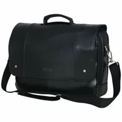 Kenneth Cole Reaction Leather Dual Compartment Flapover 16.0" Computer Business Crossbody Portfolio Laptop Briefcase Black One Size -Cole Haan Shop 41fJmZyEOsL