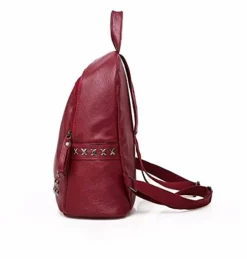 PU Soft Leather Rivet Backpack Women Travel Bags Handbags,one-size,black 8 PU Soft Leather Rivet Backpack Women Travel Bags Handbags,one-size,black -Cole Haan Shop 41flgbLvYTL