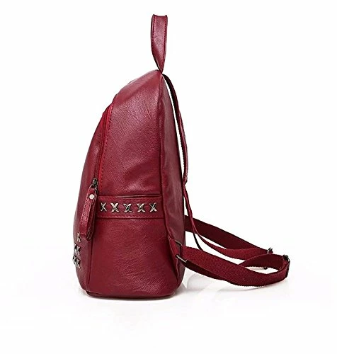 PU Soft Leather Rivet Backpack Women Travel Bags Handbags,one-size,black 4 PU Soft Leather Rivet Backpack Women Travel Bags Handbags,one-size,black - Image 4