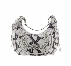 Aimee Kestenberg Pebble Leather Hobo Genny Lavendar Snake New A275856