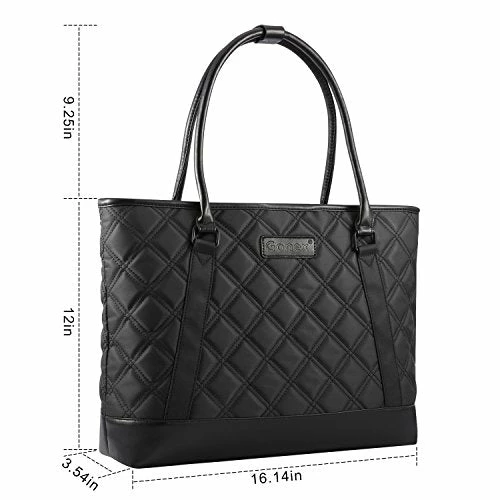 Gonex Women Laptop Tote Bag, Lightweight Nylon 15-15.6 Inches Tablet Handbag Shoulder Bag For 4 Gonex Women Laptop Tote Bag, Lightweight Nylon 15-15.6 Inches Tablet Handbag Shoulder Bag For - Image 4