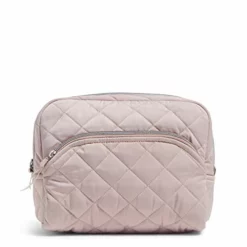 Vera Bradley Women's Performance Twill Large Cosmetic Makeup Organizer Bag, Dover Mauve, One Size