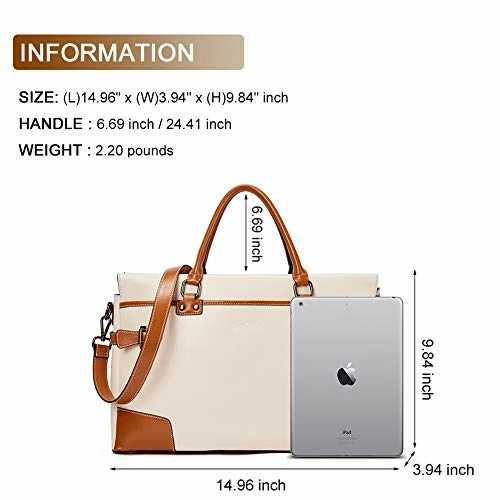 BOSTANTEN Leather Briefcase Messenger Satchel Bags Laptop Handbags For Women 3 BOSTANTEN Leather Briefcase Messenger Satchel Bags Laptop Handbags For Women - Image 3