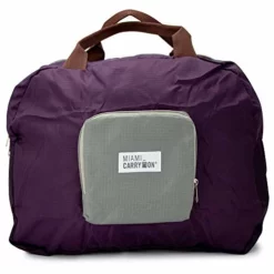 Miami CarryOn Travel Foldable Handbag - Folds To A Compact 6 X 6 X 1-1/2 Inches (Purple-Gray) 14 Miami CarryOn Travel Foldable Handbag - Folds To A Compact 6 X 6 X 1-1/2 Inches (Purple-Gray) -Cole Haan Shop 41lkZwe7gwL 2d32301a 43b3 45fc aa3d b716b5c85937