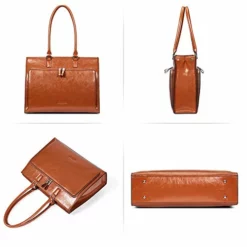 BOSTANTEN Women Leather Briefcase Vintage Shoulder 15.6" Laptop Tote Handbags Brown -Cole Haan Shop 41mlr deSeL