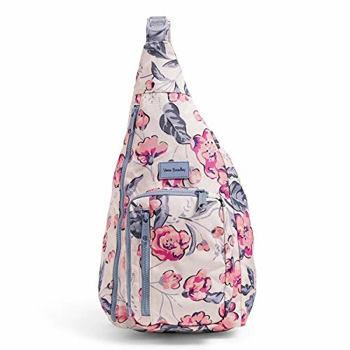 Vera Bradley Women's Recycled Lighten Up Reactive Sling Backpack, Hummingbird Blooms, One Size 1 Vera Bradley Women's Recycled Lighten Up Reactive Sling Backpack, Hummingbird Blooms, One Size