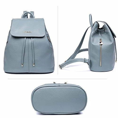 Bostanten Women'S Leather Backpack Purse Travel School Bag Casual Mini Daypack Newblue 2 Bostanten Women'S Leather Backpack Purse Travel School Bag Casual Mini Daypack Newblue - Image 2