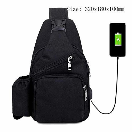 Male Leisure Sling Chest Pack Crossbody Bags For Men Messenger Canvas USB Charging Leather Handbag Shoulder Bags 1 Male Leisure Sling Chest Pack Crossbody Bags For Men Messenger Canvas USB Charging Leather Handbag Shoulder Bags