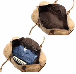 Berchirly Waterproof Oversized Canvas Genuine Leather Trim Travel Totes Duffel Shoulder Handbag -Cole Haan Shop 41rhfWdeveL