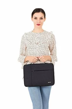 MOSISO Laptop Sleeve Briefcase Handbag Compatible 15-15.6 Inch MacBook Pro, Notebook Computer, Polyester Multifunctional Carrying Case Protective Bag Cover, Black -Cole Haan Shop 41rqEoESfOL