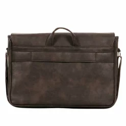 Kenneth Cole Reaction Travelier Satchel Messenger Vegan Leather Laptop Computer Shoulder Bags, Brown, Scored -Cole Haan Shop 41sEMpvj08L
