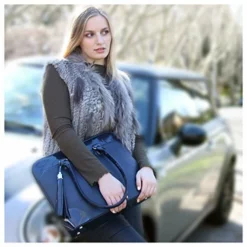 BFB Laptop Totes For Women – 13 Inch Laptop Shoulder Bag – Designer Handmade Handbag - Quality That’s Made To Last – Navy -Cole Haan Shop 41sPOPQLWIL