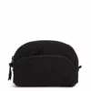 Vera Bradley Women's Microfiber Mini Cosmetic Makeup Organizer Bag, Black, One Size