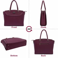 Laptop Tote Bag For Women,13-15.6 Inches Spacious Tablet Handbag Shoulder Bag For Laptop Computer Tablet(Darkpurple-N) -Cole Haan Shop 41va0nHpw3L