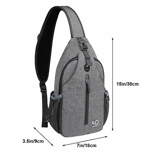 Waterfly Crossbody Sling Backpack Sling Bag Travel Hiking Chest Bags Daypack (Dark Gray) 6 Waterfly Crossbody Sling Backpack Sling Bag Travel Hiking Chest Bags Daypack (Dark Gray) - Image 6