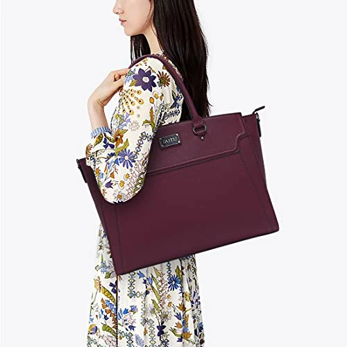 IAITU Laptop Tote Bag For Women, 15-15.6 Inches Spacious Tablet Handbag Shoulder Bag For Laptop 2 IAITU Laptop Tote Bag For Women, 15-15.6 Inches Spacious Tablet Handbag Shoulder Bag For Laptop - Image 2