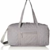 Vera Bradley Women's Performance Twill Medium Travel Duffle Bag, Tranquil Gray, One Size