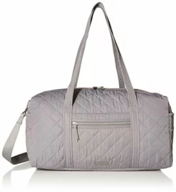 Vera Bradley Women's Performance Twill Medium Travel Duffle Bag, Tranquil Gray, One Size