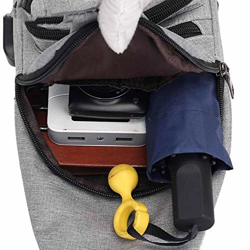 Male Leisure Sling Chest Pack Crossbody Bags For Men Messenger Canvas USB Charging Leather Handbag Shoulder Bags 4 Male Leisure Sling Chest Pack Crossbody Bags For Men Messenger Canvas USB Charging Leather Handbag Shoulder Bags - Image 4