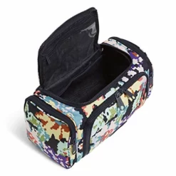 Vera Bradley Women's Recycled Lighten Up Reactive Large Travel Cosmetic Makeup Organizer Bag, Happy Blooms Cross-Stitch, One Size -Cole Haan Shop 510mkf0Ef6L