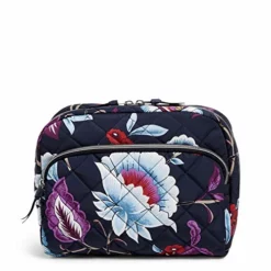Vera Bradley Women's Performance Twill Lay Flat Cosmetic Makeup Organizer Bag, Mayfair In Bloom, One Size