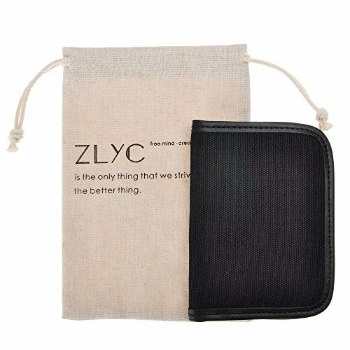 Zlyc Canvas Passport Wallet With Leather Trim (Black) 8 Zlyc Canvas Passport Wallet With Leather Trim (Black) - Image 8