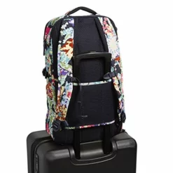 Vera Bradley Recycled Lighten Up Reactive Lay Flat Travel Backpack, Happy Blooms Cross-Stitch -Cole Haan Shop 512TxGEdUXL