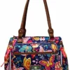 Lily Bloom Maggie Satchel Handbag One Size Navy Blue Multi