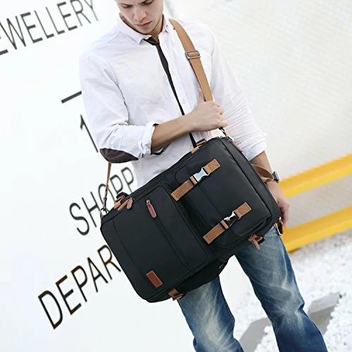 CoolBELL Convertible Briefcase Backpack Messenger Bag Shoulder Bag Laptop Case Business Briefcase Travel Rucksack Multi-Functional Handbag Fits 17.3 Inch Laptop For Men/Women (Grey) 4 CoolBELL Convertible Briefcase Backpack Messenger Bag Shoulder Bag Laptop Case Business Briefcase Travel Rucksack Multi-Functional Handbag Fits 17.3 Inch Laptop For Men/Women (Grey) - Image 4