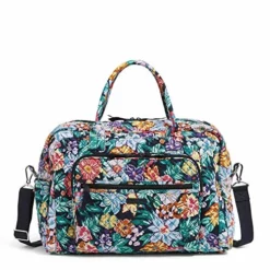 Vera Bradley Cotton Weekender Travel Bag, Happy Blooms