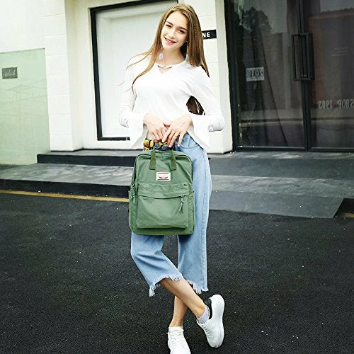 LuckyZ Womens Casual Style Lightweight Canvas Backpack School Bag Travel Daypack Medium Handbag 6 LuckyZ Womens Casual Style Lightweight Canvas Backpack School Bag Travel Daypack Medium Handbag - Image 6