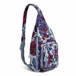 Vera Bradley Women's Cotton Medium Sling Backpack, Neon Blooms, One Size -Cole Haan Shop 514Y927fUbL