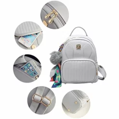 ABage Women's Leather Backpack Purse College School Travel Casual Daypack Handbag, Grey 15 ABage Women's Leather Backpack Purse College School Travel Casual Daypack Handbag, Grey -Cole Haan Shop 514zgADk3mL