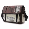 ASLNSONG Japanese Anime Shoulder Bag School Bag Messenger Bag Crossbody Pack (Attack On Titan)