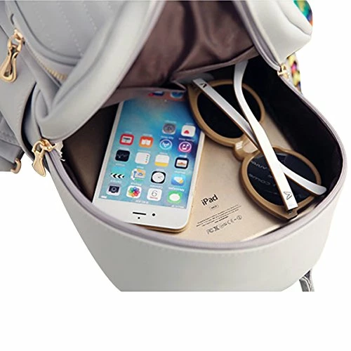 ABage Women's Leather Backpack Purse College School Travel Casual Daypack Handbag, Pink 8 ABage Women's Leather Backpack Purse College School Travel Casual Daypack Handbag, Pink - Image 8