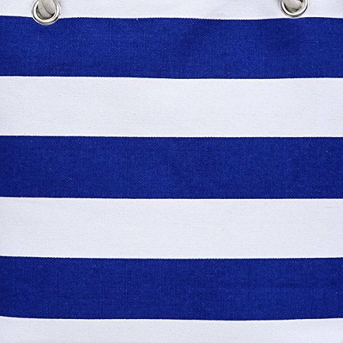 ABage Women's Striped Beach Tote Canvas Travel Handbag Purse Shopper Shoulder Bag, Blue 5 ABage Women's Striped Beach Tote Canvas Travel Handbag Purse Shopper Shoulder Bag, Blue - Image 5