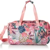 Vera Bradley Women's Recycled Lighten Up Reactive Small Gym Bag Travel, Rain Forest Canopy Coral, One Size