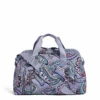 Vera Bradley Women's Lighten Up Compact Weekender Travel Bag, Kona Paisley