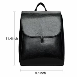 ABage Women's PU Leather Travel College Student Backpack Purse Handbag Bookbag School Bag, Black 13 ABage Women's PU Leather Travel College Student Backpack Purse Handbag Bookbag School Bag, Black -Cole Haan Shop 518E912GZiL