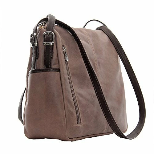 Piel Leather Top-Zip Handbag/Shoulder Bag, Toffee 2 Piel Leather Top-Zip Handbag/Shoulder Bag, Toffee - Image 2